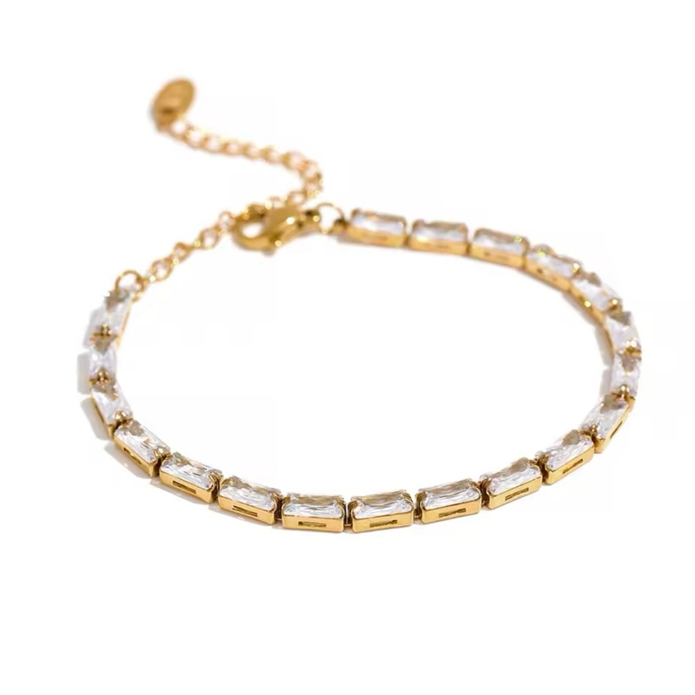 CZ Luxe Tennis Bracelet Stainless Steel